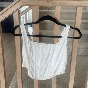 White corset style top
